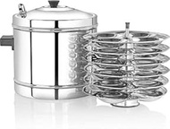 Idli cooker Idli maker Idli Steamer Idly cooker 6 Plates Stainless Steel Induction &amp; Standard Idli Maker (6 Plates, 24 Idlis)