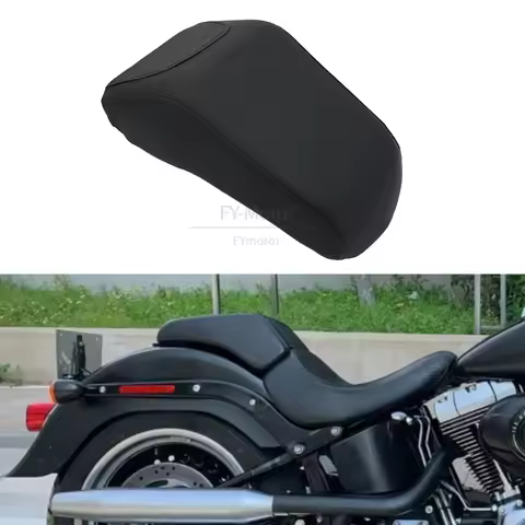 Motorcycle Cushion Rear Passenger Seat Fit For Harley Davidson Softail Fat Boy FLSTF 2008-2014