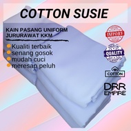 [TERLARIS KKM] SUSIE COTTON | Kain Uniform Jururawat | Kain Uniform Nurse  (4 Meter) Sejuk, Lembut, 