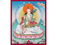 精美的虛空藏菩薩唐卡畫  擁抱天界智慧