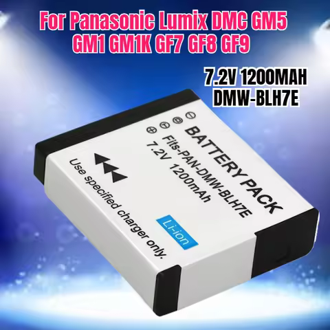 7.2V 1200MAH DMW-BLH7E Battery for Panasonic Lumix DMC GM5 GM1 GM1K GF7 GF8 GF9 GF10 LX10 LX15