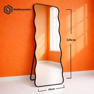 Standing Mirror Full Body Aesthetic Wave 120x40cm - Aesthetic Mirror for Minimalist Room Decoration