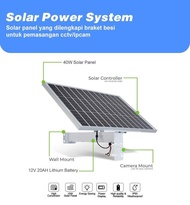 SOLAR PANEL 40WP TENAGA SURYA 12V 20AH LITHIUM BATTERY BUAT CCTV