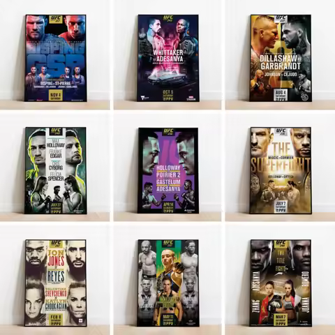 Famous Boxing Legends Posters Fighting UFC 217-248 JONES ALDO Poster Canvas Print Painting Wall Deco