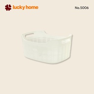 LUCKY HOME Multipurpose Plastic Basket Square Shape Size: 31.5(W) x 26(W) x 15.2(W) cm No.5006