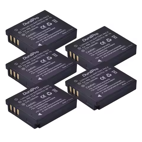DuraPro 5pcs CGA-S005 Battery for Panasonic Lumix DMC-LX1 LX2 LX3 DMC-FX1 FX3 FX8 FX9 FX10 FX12 FX50
