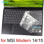Keyboard Cover for MSI Modern 15 Modern 14 PS63 PS42 14A 14B 15A Silicone Protector Skin Case Laptop Accessories B12M A10M B4MW
