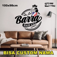 Custom Sticker 58 Cutting Sticker BARRA BARBERSHOP - OKU STORE
