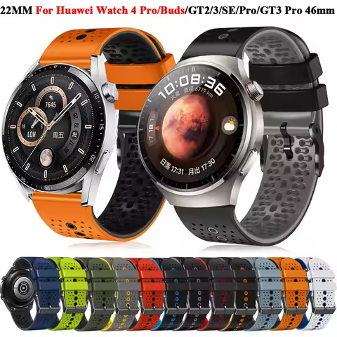 22mm Watch Straps For Huawei Watch 4/Pro GT 2/3 SE/Pro/2E/GT2 46mm Silicone Band GT2e GT3 Pro 46mm B