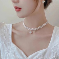 Pearl Necklace Women 2023 New Style Trendy Light Luxury Niche Design High-End Clavicle Chain Short Fashion Necklace Girls Necklace iu Cute Jewelry Wear Matching Accessories Gift Jewelry