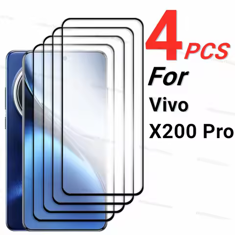 2/4PCS 3D Curved Edge Glass For Vivo X200 Pro Screen Protector Vivo X200 Pro Tempered Glass Protecti