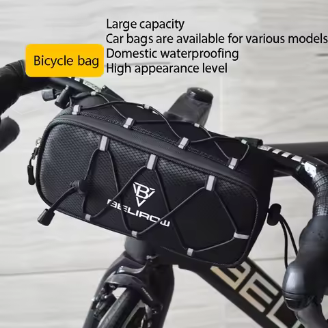 2.1/4.3L Bicycle Handlebar Bag Large Capacity Storage Front Tube Bag Basket Pack Cycling Accessories