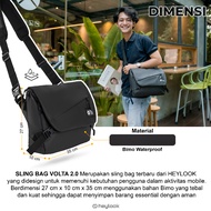 HEYLOOK - MEN'S MESSENGER BAG VOLTA 2.0 SLING BAG MEN'S WAIST BAG WATER RESIST WORK BAG
