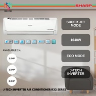 Sharp AHX9VED2 AHX12VED2 AHX18VED J-Tech Inverter Air Conditioner R32 1.0/1.5/2.0HP 5 Star Aircond Penghawa Dingin