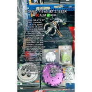 [READY STOCK] Combo Racing Yamaha Y15ZR 65MM +3 ESR Jet 2.15 ALM ESR Full Set Upgrade Performance Pl