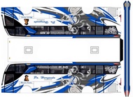 DIY Miniatur Bus Haryanto Putih Biru Anoman Skala 30 Papercraft