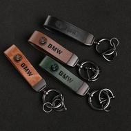 Car Vintage Leather Keychain Ring Zinc Alloy Chain Key For BMW G30 G32 G01 G02 G05 G06 G07 G26 G23 G