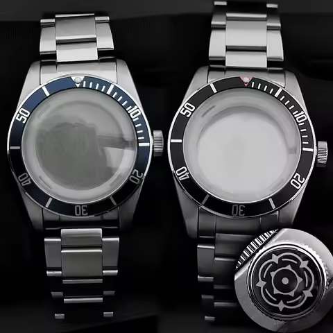 41mm Stainless Steel Men's Watch Case 8215 Blue green black Submariner dive case Green C3 Luminous P