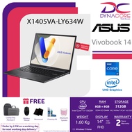 ASUS Vivobook 14 X1405VA-LY634W BLK(i7-13260H/8GB DDR4 Ram/512GB/14"FHD/UHD/W11H) 2YEARS WARRANTY