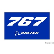 R RBF BOEING 767 9.5 X5.7cm STICKER S-B767