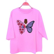WOMEN'S OVERSIZE T-SHIRT 3/4 SLEEVE BUTTERFLY