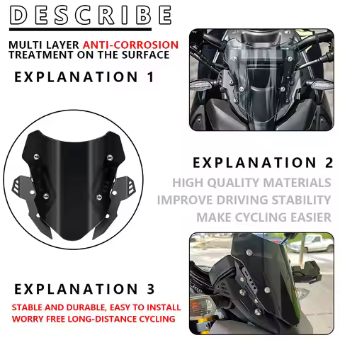For YAMAHA MT-15 MT-125 2019 2020 2021 2022 2023 2024 MT125 MT15 Motorcycle Wind Deflectors Windshie