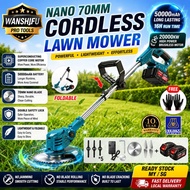 Mesin Rumput Bateri 2t Lawn Mower Grass Cutter Machine Pemotong Cordless 9980vf Battery Wanshifu 割草机