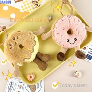 SANRUI Donut Plush Key Rings, Plush Soft Simulation Donut Plush Pendant, Creative Cartoon Cute Kawai