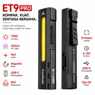 HeiYu LEM ET9 Rechargeable Waterproof Tactical LED USB Mini Portable Magnetic Flashlight Super Brigh