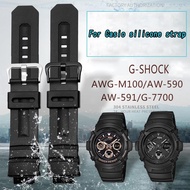 For Casio G-Shock AW-591/590/5230/282B AWG-M100/M101 G-7700/7710 bracelet Strap Rubber Wristwatch Ac