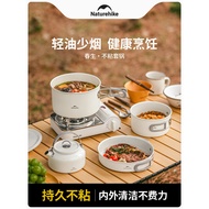 Noko Spring Life Set Periuk Tidak Melekat Luar 4-dalam-1 Perkhemahan Alat Memasak Mudah Alih Dapur K