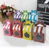 (Expert) Cupcake Box contains 1 Polka Ribbon Single Cupcake Packaging Box/