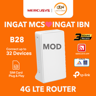 Mercusys 🔥UNLIMITED🔥 MB110-4G 300Mbps Wireless N 4G LTE Plug and Play Router (Powered by TP-Link) @ 