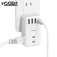 MSCIEN เต้ารับไฟฟ้ารูปลั๊กญี่ปุ่นติดผนังปลั๊กไฟ3 USB,ชาร์จพอร์ตและ Type-C ป้องกันไฟกระชากปลั๊กอัจฉริ