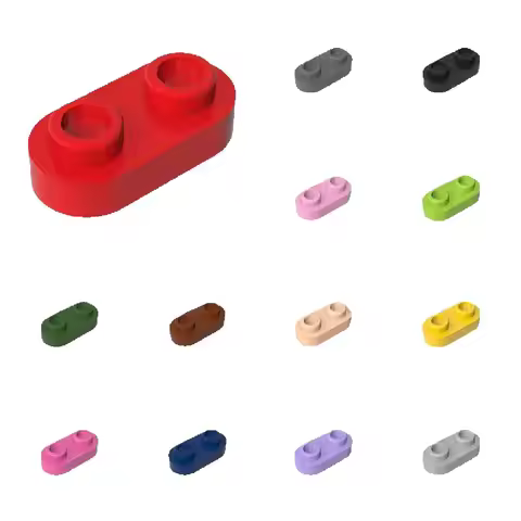 50pcs 35480 Round 1 x 2 with Open Studs Bricks Collections Bulk Modular GBC Toys For Technical MOC D