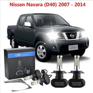 สำหรับ Nissan NAVARA (D40) 2007 - 2014 (ไฟหน้า) H4 ไฟ LED ไฟหน้ารถยนต์ไฟหน้าอัตโนมัติโคมไฟ 6000 K แส