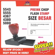 Rubber Stamp chop Self Ink stamp Big Chop Pre ink Flash Stamp Chop Preink cop stamp besar customised