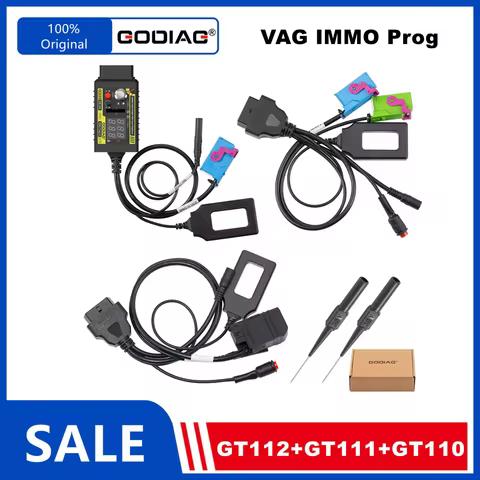 GODIAG GT112 K-Line GT110 GT111 VAG IMMO Prog with POGO Test Platform Cables for VW /Skoda /Seat 2nd