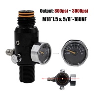 HPA 4500psi Cylinder Air Tank Regulator Valve Mountain Double O-Ring Design Thread M18*1.5 or 5/8-18
