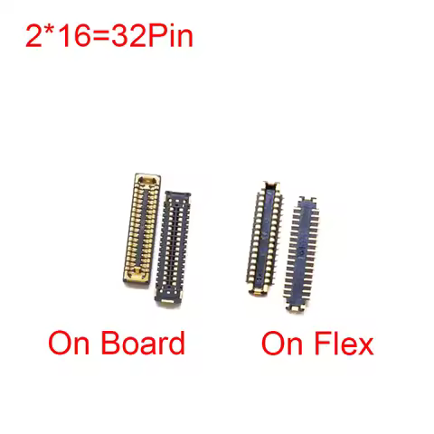 2pcs 32pin LCD Display Screen Flex FPC Connector On Motherboard For HUAWEI Enjoy 20/10 Plus/P Smart 