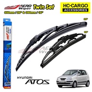 Hyundai Atos Aero Wiper (AW) Blade 1 PAIR ECONOMY TWIN Set (U-Hook Type) (16'/20') 1PAIR
