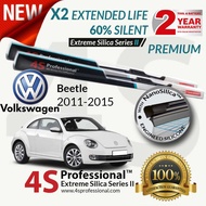 Volkswagen Beetle 2004-2020 4S Professional™ Extreme Silica Series II Wiper Silicone Blades (1 pair)