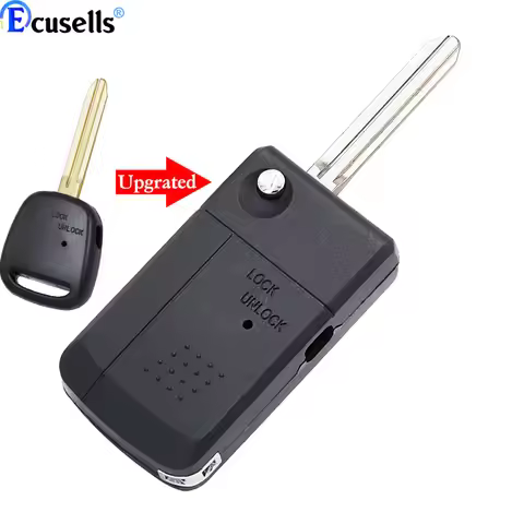 New Replacement Flip Smart Car Key Case Side 1 Button Folding Remote Key Shell for Toyota Toy43 Cadi