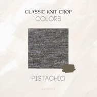 Classic knit crop Pistachio