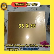 Gold Birthday Cake Stand 35 x 35 Cm Gold Cake Board/