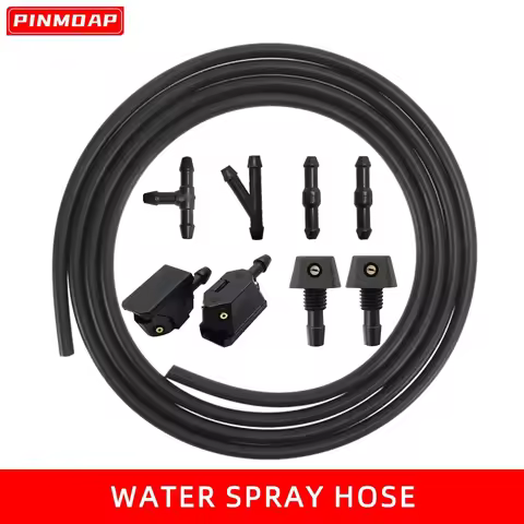 Universal 1/2/3/4m Windshield Washer Nozzle Hose Tube Pipe W/ Connector T Y Straight for Front Windo