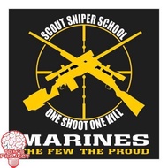 US Marine Scout Sniper in Colors Cutting Sticker mobil terlaris