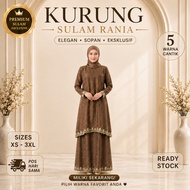 KURUNG SULAM RANIA BAJU KURUNG SILK SATIN PRINTED EMBROIDERY. [READY STOCK] RAYA 2025 COLLECTION