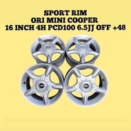 Sport Rim MINI COOPER R50 R52 R53 16 Inch 4H PCD100 6.5JJ Offest +48 Ori Used Japan