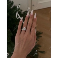 【CALVÉRA】Luxury 1.5CT Lab Grown Diamond Oval Cut Ring + Full Eternity Band | 10K Gold Stackable Enga
